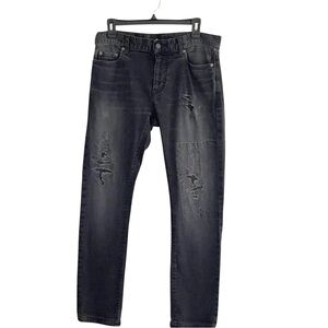 Men’s Vintage YSL Saint Laurent distressed fade wash straight leg jeans …
